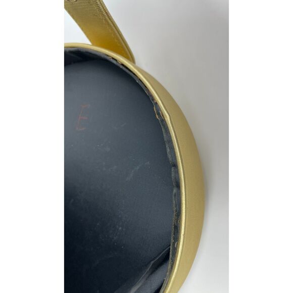 VINTAGE GIORGIO BEVERLY HILLS GOLD ROUND CLUTCH PURSE WITH SNAP CLOSURE - Picture 9 of 11